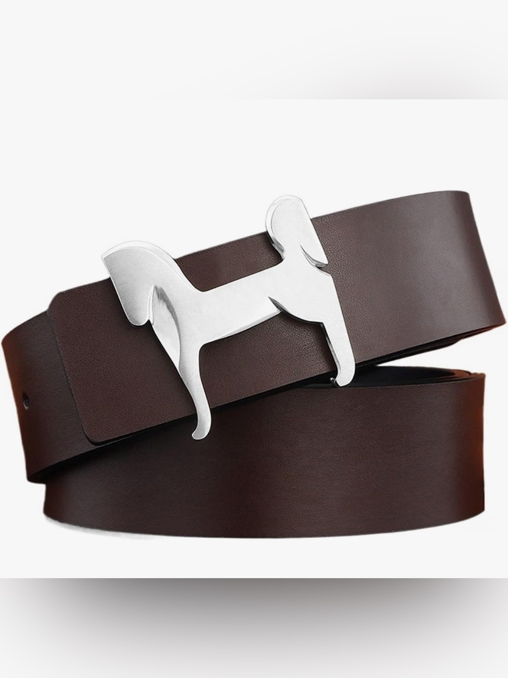 H Silver Horse Leather Belt